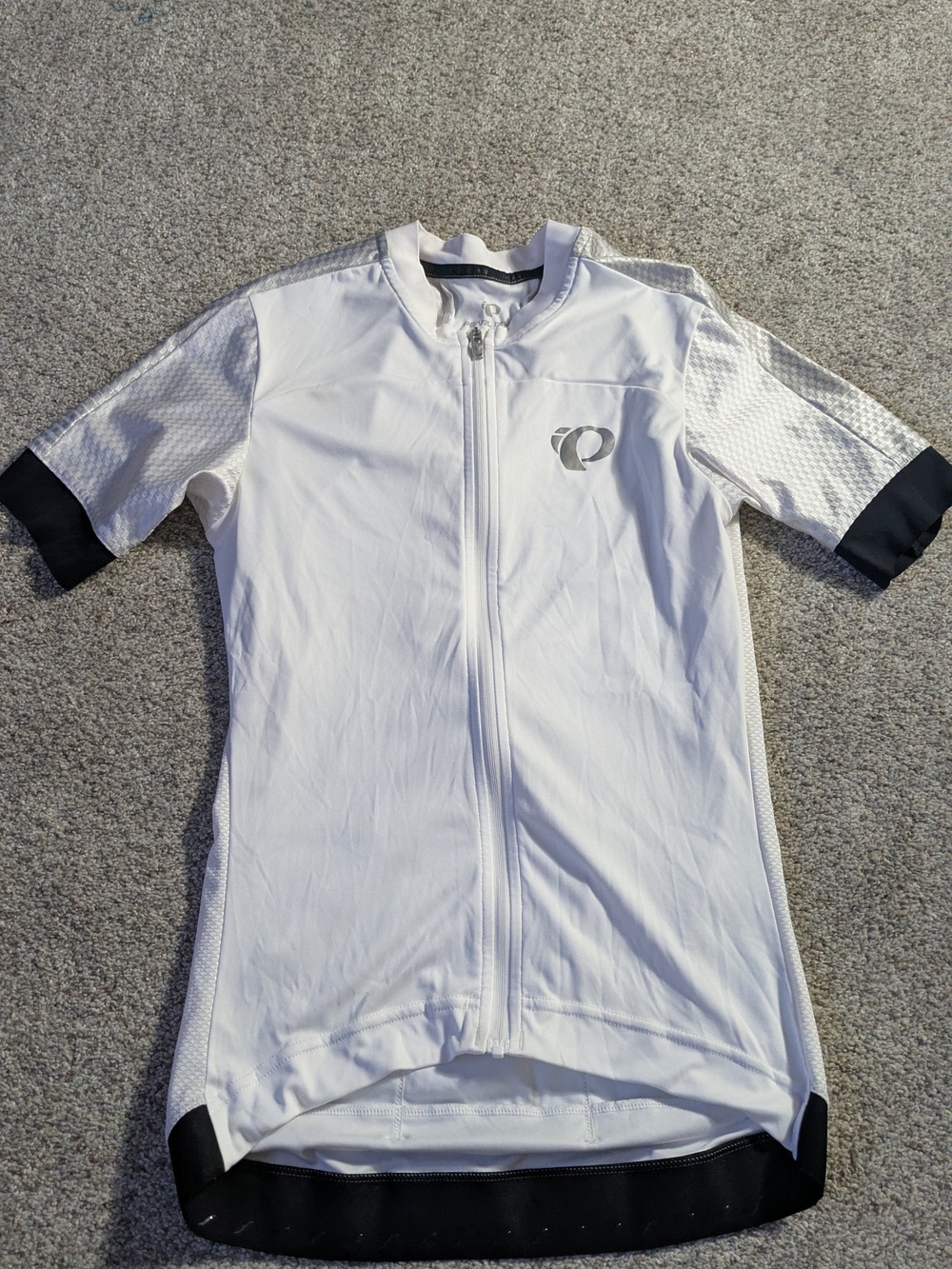 Pearl Izumi Men's ProCycling Jersey XS White/Black Full Zip Short Sleeve Pockets
